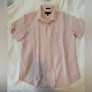 Banana republic men’s short sleeved linen button down